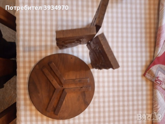 Стара, Азиатска, разглобяема , дървена масичка, снимка 4 - Маси - 43653350