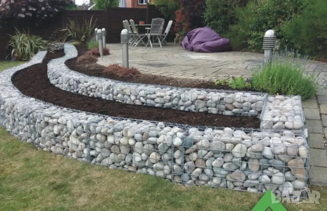 Габиони цветарници и повдигнати лехи --Кашпи, Саксии --Интериор, барбекю, езерце, водопад.. Декорати, снимка 8 - Градински мебели, декорация  - 47531053