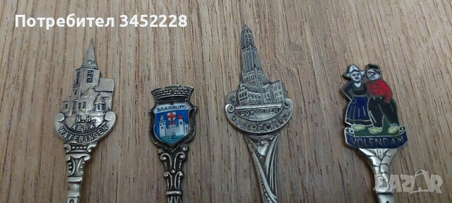 лъжички за колекционери 4 броя , снимка 2 - Антикварни и старинни предмети - 53205772