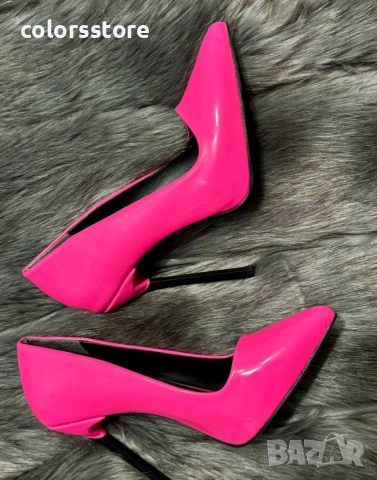 Обувки на ток - циклама лак - 60