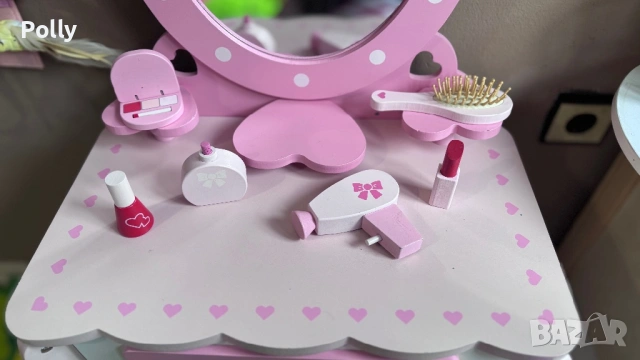 Детска дървена тоалетка, снимка 3 - Играчки за стая - 53085485