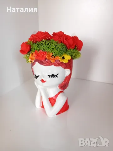 Гипсови кашпи и свещници., снимка 8 - Декорация за дома - 49763474