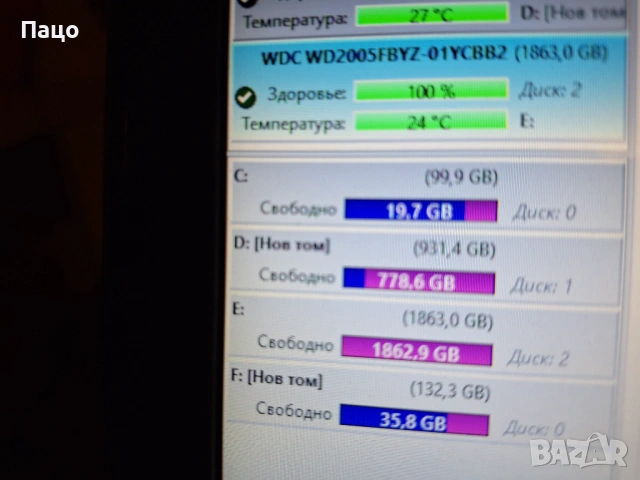 2TB WD Gold WD2005FBYZ, снимка 2 - Твърди дискове - 53399376