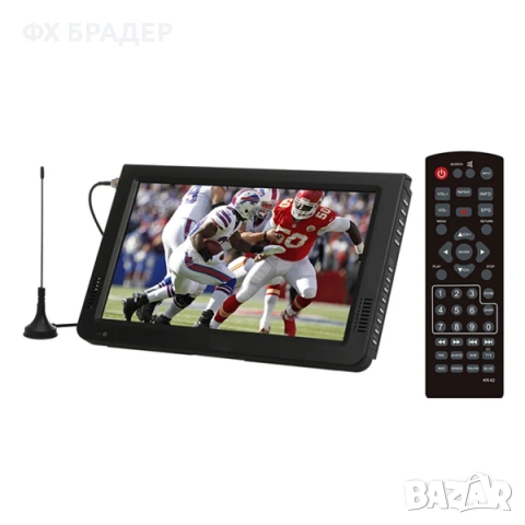 ПРОМОЦИЯ! DC/AC Портативен ултра тънък телевизор 10 инча TFT-LED с цифров тунер DVB-T/T2, снимка 3 - Телевизори - 53509055