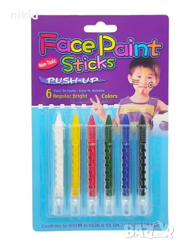 6 пастели боички  пастел нетоксични сенки за рисуване на лице Парти Аниматор рожден ден боя