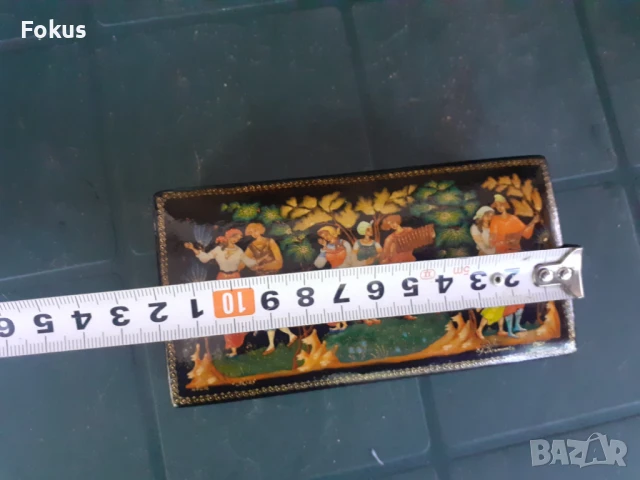 Уникална руска лакова кутия ръчно рисувана сцена от приказка, снимка 7 - Антикварни и старинни предмети - 51301412