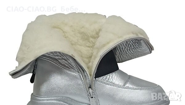 №33-№38, Сребристи апрески за момиче TOM.M с черна еластична лента, снимка 3 - Детски боти и ботуши - 35095231