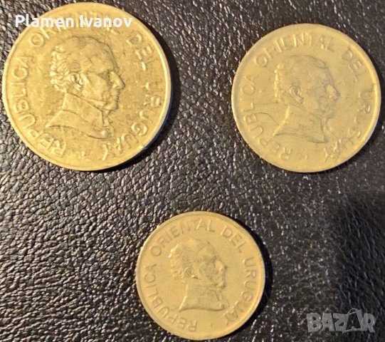 Продавам стари монети от Уругвай в добро състояние, снимка 2 - Нумизматика и бонистика - 40228686
