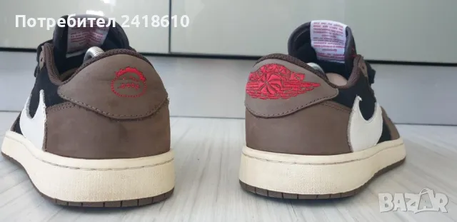 Nike Air Jordan 1 x Travis Scott  Mens Size 42/26.5 UK 7.5  US 8.5 ОРИГИНАЛ! Мъжки Кецове., снимка 8 - Кецове - 47389633