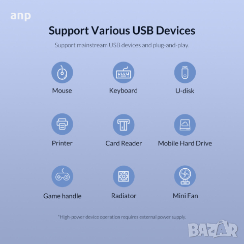 USB Хъб Orico TWU32-4A | 4x USB порта | USB 3.0 | Като Нов, снимка 12 - Други - 44912183