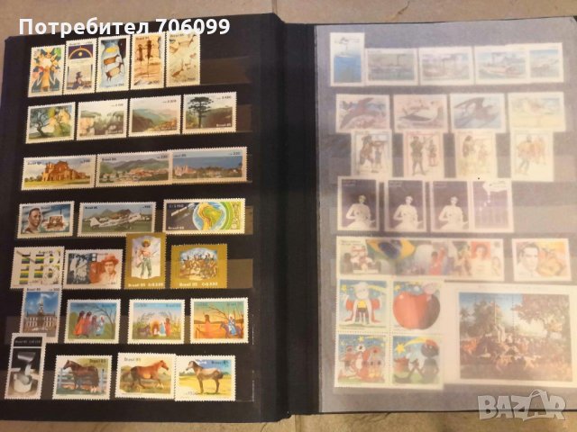 Голям класьор пощенски марки Бразилия, снимка 10 - Филателия - 33336835