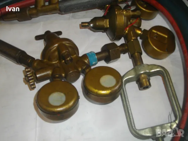 ШВЕЙЦАРСКИ ОКСИЖЕН ОКСИЖЕННА АЦЕТИЛЕНОВА ГОРЕЛКА GLOOR Made in SWITZERLAND С МАРКУЧИ 10м и ВЕНТИЛИ, снимка 18 - Други инструменти - 48090081