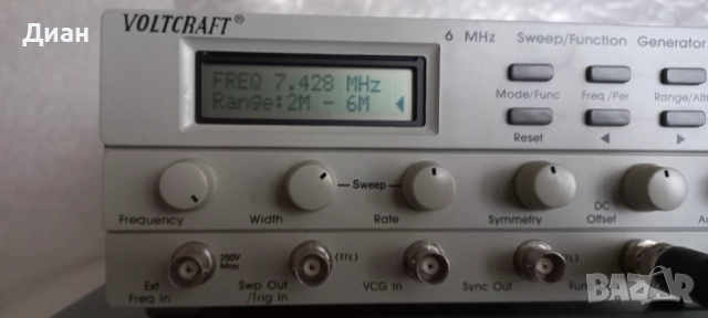 Функционален генератор Voltcraft FG-506, снимка 5 - Друга електроника - 52897789