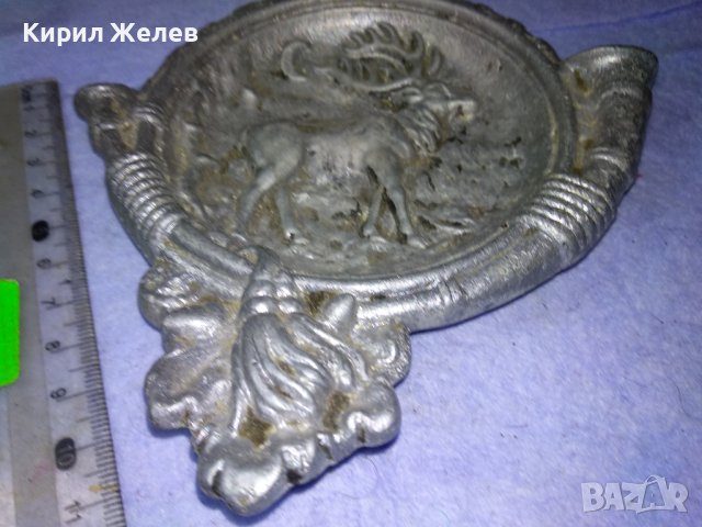 СТАРИНЕН ЛОВДЖИЙСКИ КРАСИВ с БЛАГОРОДЕН ЕЛЕН СРЕБРИСТ МЕТАЛЕН ПЕПЕЛНИК КОЛЕКЦИОНЕРСКА ЧИНИЙКА 41555, снимка 7 - Колекции - 43663089