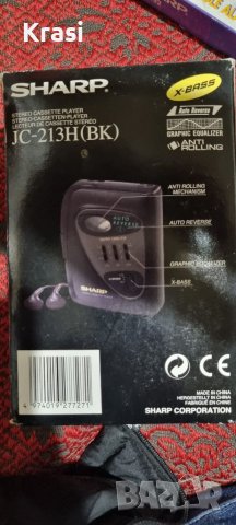 SHARP JC-213 H (BK) Vintage Personal Stereo, снимка 3 - Други - 38570362