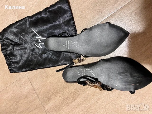 ЧИСТО НОВИ Черни сандали, снимка 3 - Сандали - 50578641