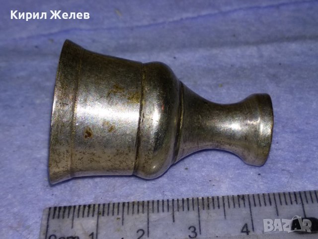 Стара ЧАШКА от МЕТАЛЕН ПОСРЕБРЕН ЦЪКОВЕН ТИП СВЕЩНИК от БЛАГОРОДНА СТОМАНА 41337, снимка 3 - Антикварни и старинни предмети - 43738766