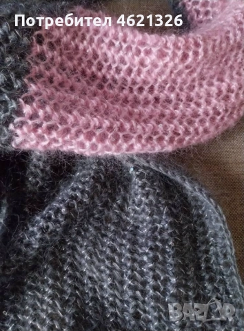 Шал, ажурен, ръчно плетиво, 3 цвята, мохер, пайети, мек и топъл, с подарък огледалце, снимка 9 - Шалове - 52481654