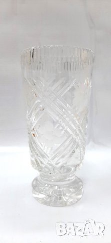 Стара кристална ваза  (2.2.6), снимка 2 - Антикварни и старинни предмети - 34569862