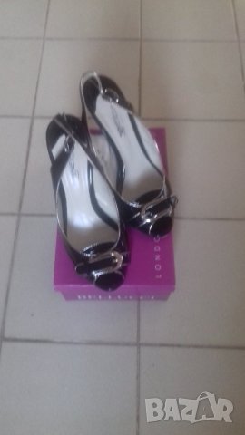 Дамски елегантни,лачени официални обувки без пръсти,10см ток,номер 37, снимка 1 - Дамски елегантни обувки - 25583435