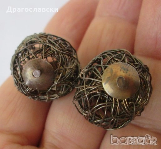 зелен гердан от ръчно стъкло, броеница стара, гердан, перли, обеца, обици, стойка, снимка 17 - Други - 47839005