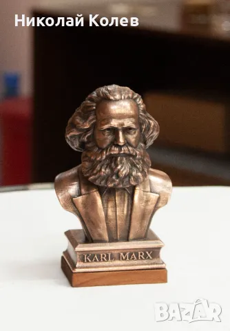 Бюст на Карл Маркс-медна галванопластика., снимка 2 - Статуетки - 48241970