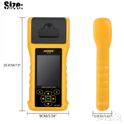 Тестер AUTOOL BT760 6V-32V 3000CCA, снимка 4 - Други инструменти - 49608879