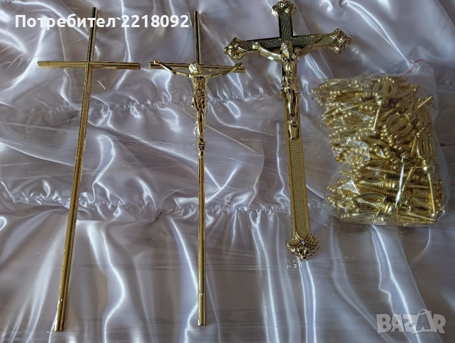 Продавам сет 4бр. дръжки за ковчези и кръстчета за капак , снимка 5 - Траурни и погребални услуги - 34326353