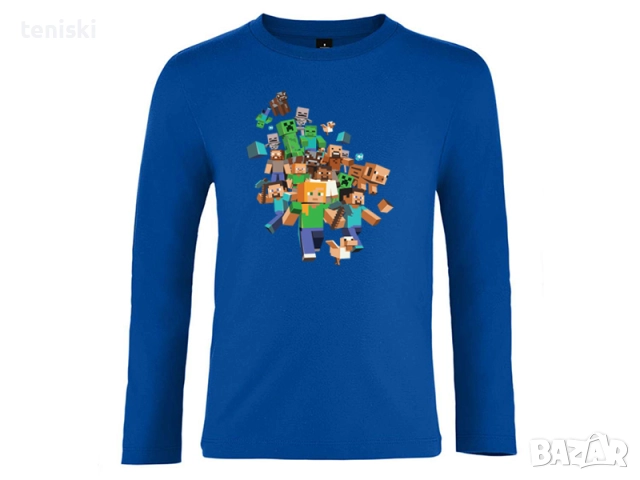 Тениски с дълъг ръкав Minecraft 3 модела , снимка 5 - Детски тениски и потници - 51561532