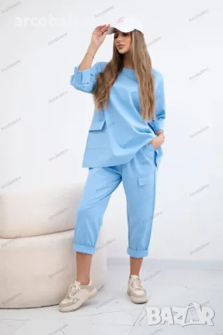 Punto Дамски комплект суичър + панталон в уличен стил, 9цвята , снимка 8 - Комплекти - 49034694