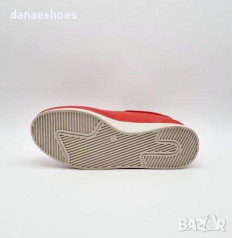Дамски спортни обувки от естествена кожа в червено , снимка 4 - Дамски ежедневни обувки - 40461039