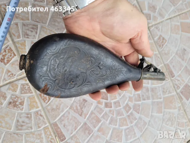 Барутница, снимка 7 - Антикварни и старинни предмети - 49646373