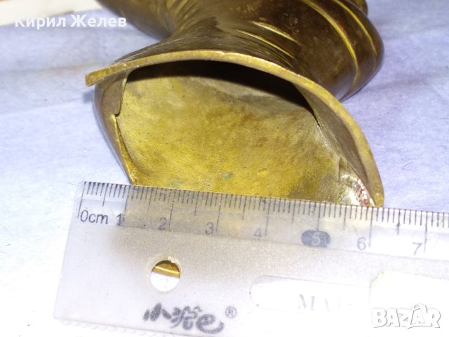 Старо ГОЛЯМО КОЛЕКЦИОНЕРСКО КРАСИВО ШАРМАНТНО БРОНЗОВО ДАМСКО БОТУШЧЕ - ВАЗА МАЙСТОРСКА РАБОТА 42754, снимка 13 - Декорация за дома - 43828044