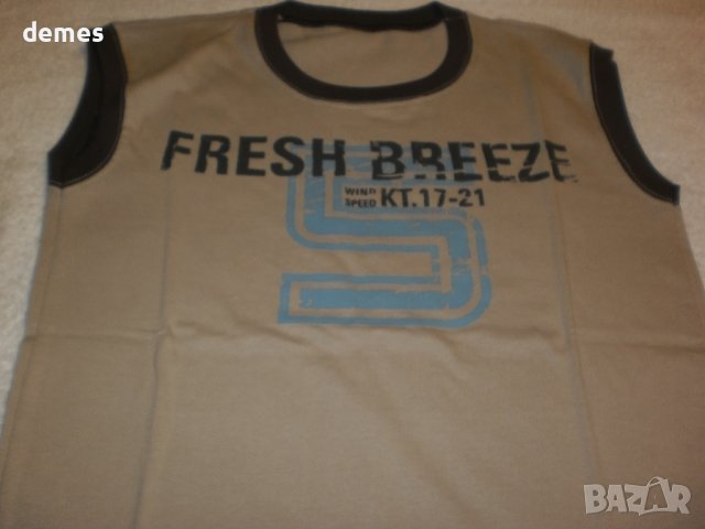 Кафяв детски потник с щампа, нов, размер 122, 134, 140, снимка 2 - Детски тениски и потници - 37455021