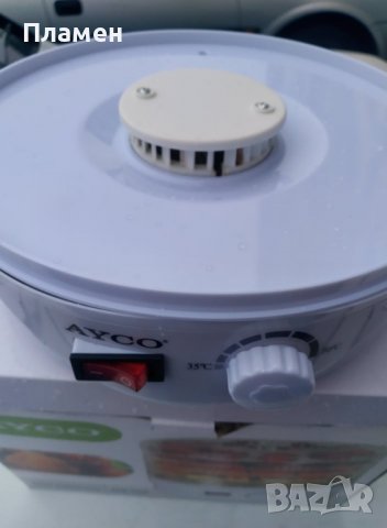 Уред за сушене, изсушаване на плодове и зеленчуци месо и подправки AYCO 250 W 4 рафта от 40 до 70 гр, снимка 8 - Други - 37635924