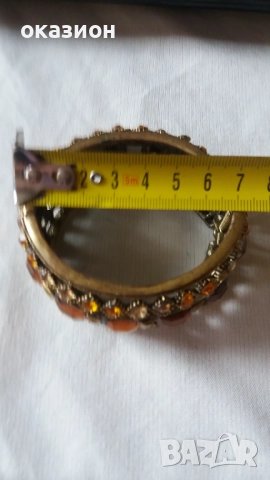 масивна гривна арт деко vintage, снимка 9 - Гривни - 51552581