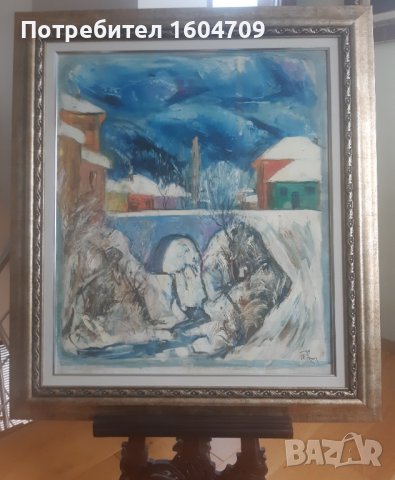 Стара картина Тодор Калпакчиев, снимка 2 - Картини - 43438539