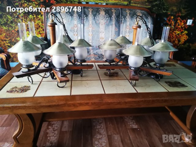 Два полилеия от ковано желязо и мед , снимка 11 - Полилеи - 43899820