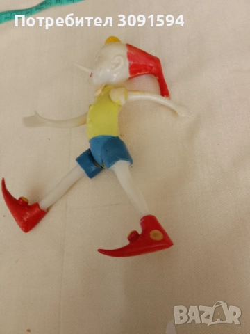 Винтидж стара играчка Пинокио с движещи се очи твърда пластмаса  Размер: Височината -15 см, снимка 5 - Колекции - 51821193