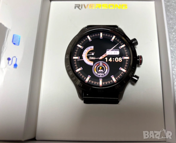 НОВ! Смарт часовник Riversong – Motive 9 Max, 1.43'', Space Grey, снимка 2 - Смарт часовници - 53110730