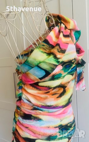 Forever Unique Нова официална елегантна дамска рокля с едно рамо, снимка 6 - Рокли - 32632780