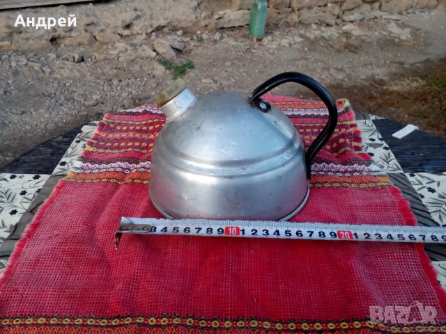 Стар алуминиев чайник #5, снимка 3 - Антикварни и старинни предмети - 27309014