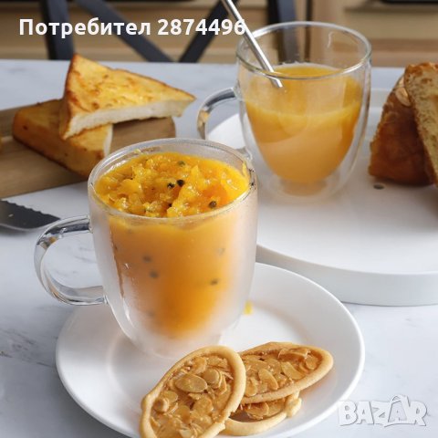 2963 Чаша от двустенно стъкло за топли, студени напитки, снимка 11 - Чаши - 35356468
