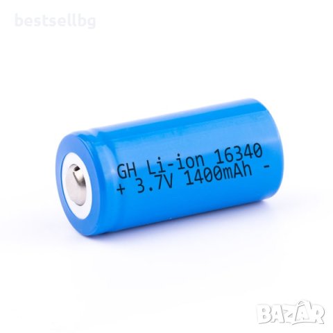 Мощна акумулаторна батерия 16340 1400mAh презареждаща се 123A 3.7V