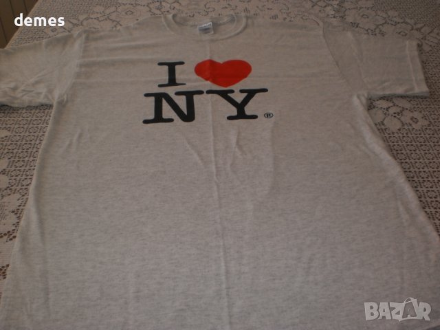 Оригинална тениска с къс ръкав с шампа I LOVE NY, размер L