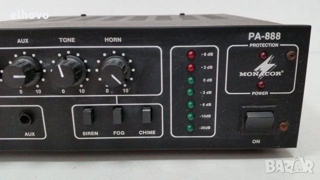 Смесителен усилвател Monacor PA-888, снимка 6 - Ресийвъри, усилватели, смесителни пултове - 28816364