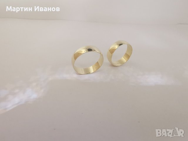 Златни брачни халки класически , снимка 5 - Пръстени - 43682876
