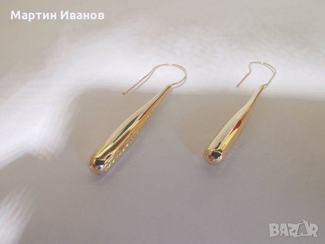 Златни обеци бухалки , снимка 5 - Обеци - 35275573