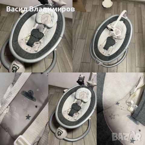 Бебешка електрическа люлка KikkaBoo Twiddle сива