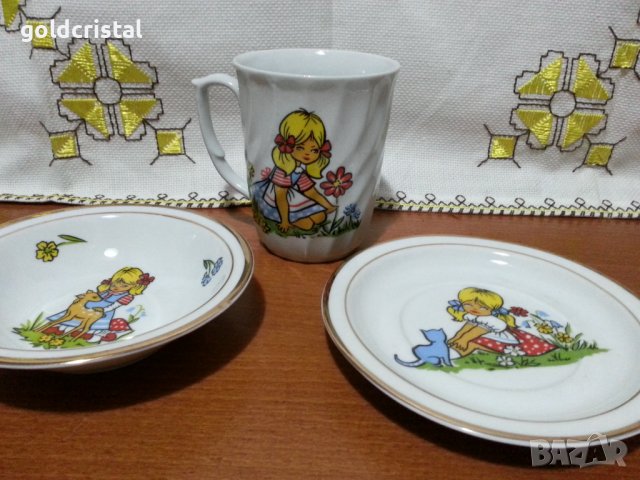 Полски порцелан детски комплект , снимка 5 - Антикварни и старинни предмети - 43454550